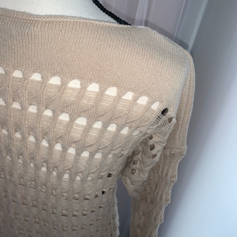 DIANE VON FURSTENBERG HOLE SWEATER SIZE M L - Picture 6 of 12